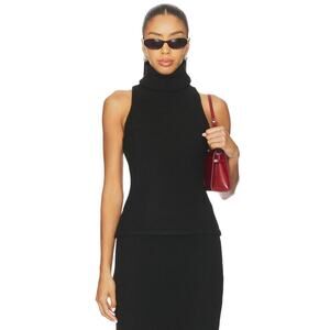 All the Ways Elsie Knit Top Turtleneck Sleevless Minimalist Chic Quiet Luxury XS